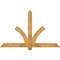 Ekena Millwork Redmond Rough Sawn Timber Gable Bracket, Western Red Cedar, 60"W x 38"H x 4"D x 4"F, 15/12 Pitch GBW060X38X0404RED00RWR - alternate 1
